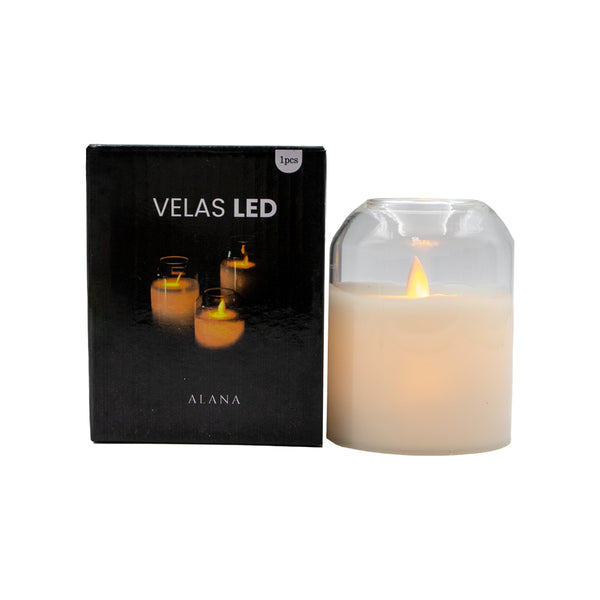 Velas LED en vidrio