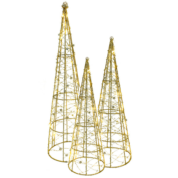 Set de Árboles con Luces x 3