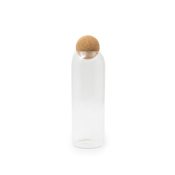 Botella de vidrio con corcho