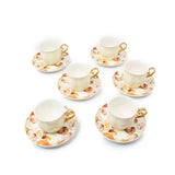 Set de pocillos + platos para Té o café x 6