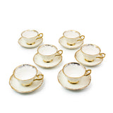 Set de pocillos + platos para Té o café x 6